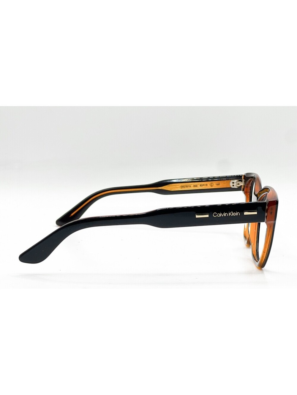 Calvin Klein 23518 002 Black Cat Eye Authentic Eyeglass Frames 52-18 - Picture 3 of 5